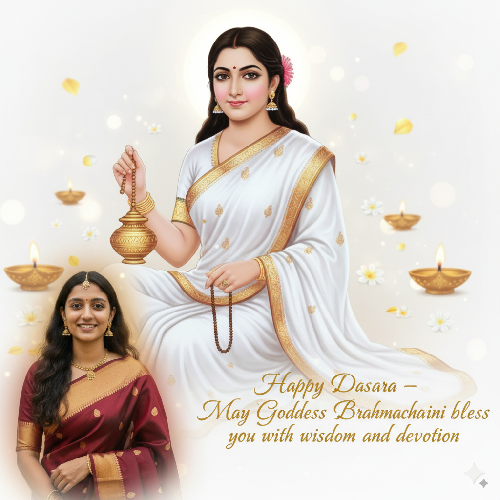 Goddess Brahmacharini AI Photo Transformation