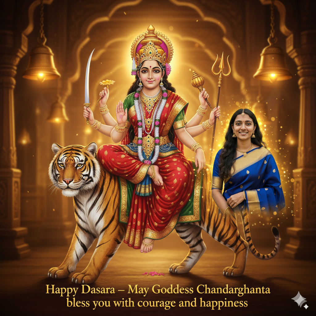 Goddess Chandraghanta AI Photo Transformation