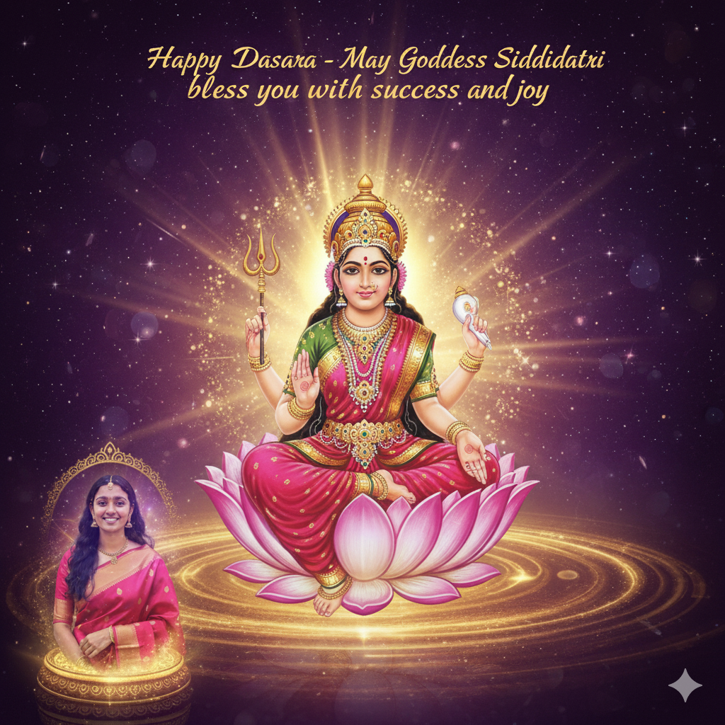 Goddess Siddhidatri AI Photo Transformation