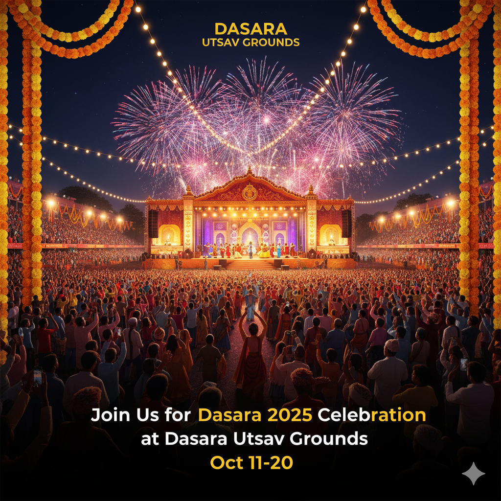 AI Generated Event and E-commerce Banner Mockup for Dasara 2025