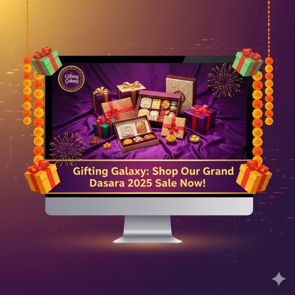 AI Generated Online Sale E-commerce Banner Mockup for Dasara 2025