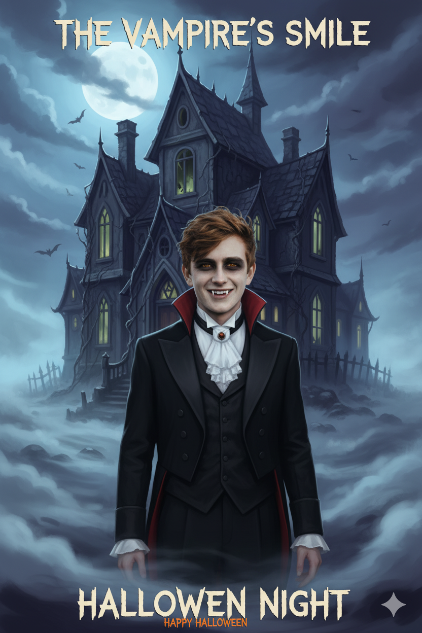 haunted house ai halloween image